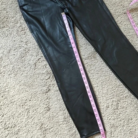 Soft Surroundings Faux Leather High Rise Skinny Pants Black‎ Size 8 - Picture 6 of 11